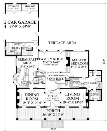 Floorplan 1 for House Plan #7922-00129