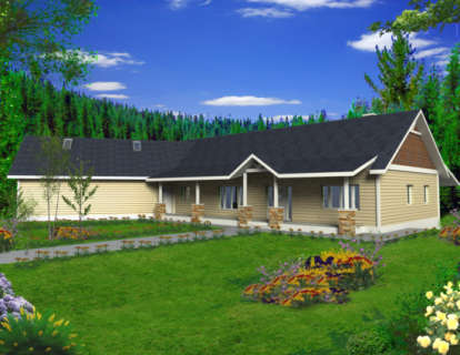 2 Bed, 2 Bath, 2997 Square Foot House Plan - #039-00211