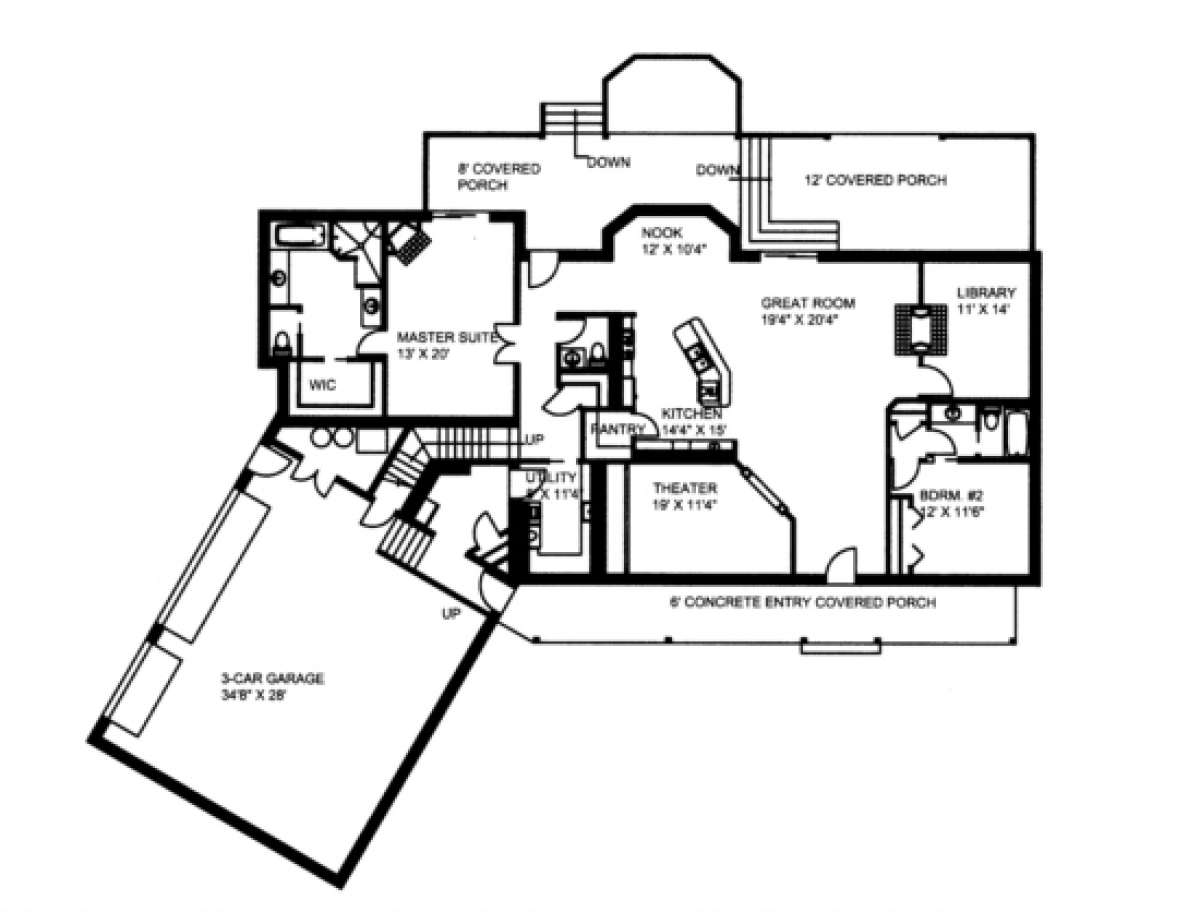 Main Floor for House Plan #039-00211
