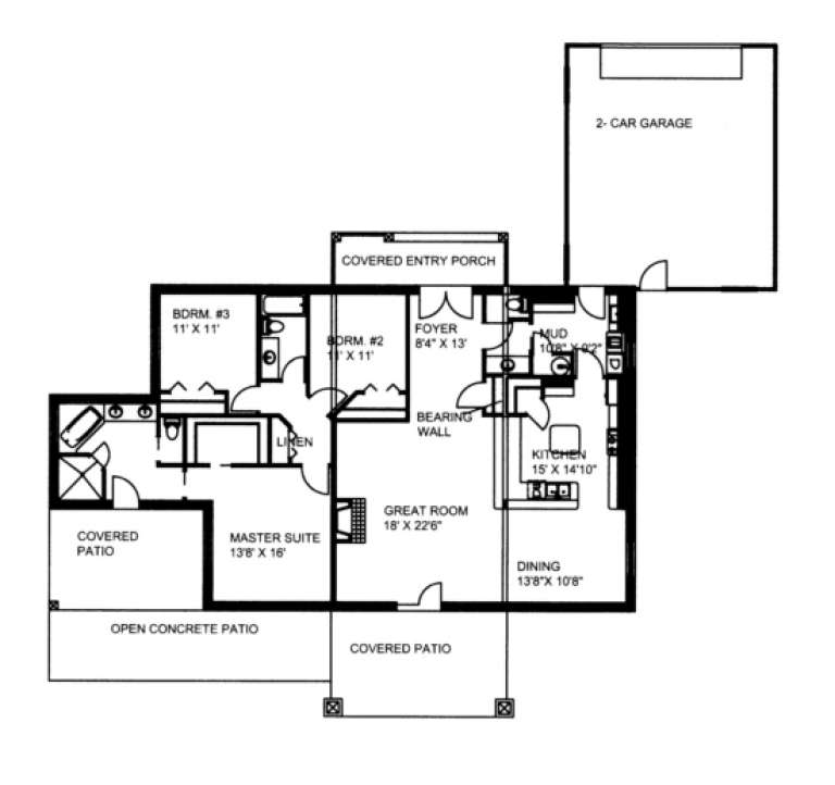 House Plan House Plan #1496 Drawing 1