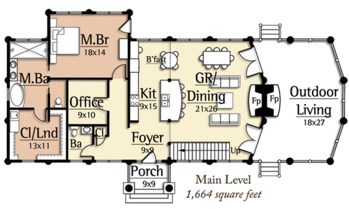 Floorplan 1 for House Plan #8504-00012