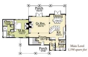 Floorplan 1 for House Plan #8504-00015