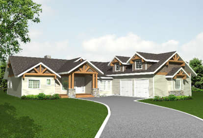 Northwest House Plan #039-00213 Elevation Photo