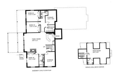 Basement/Bonus Floor for House Plan #039-00213