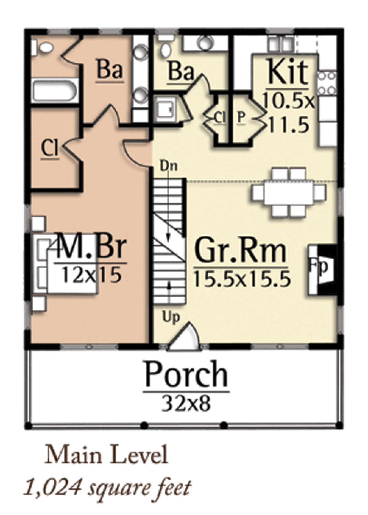 Floorplan 1 for House Plan #8504-00016