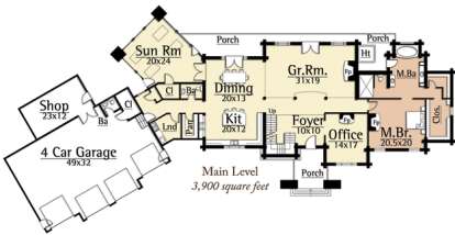 Floorplan 1 for House Plan #8504-00018