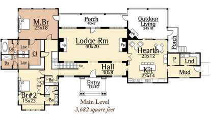 Floorplan 1 for House Plan #8504-00019