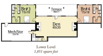 Lower Level for House Plan #8504-00019