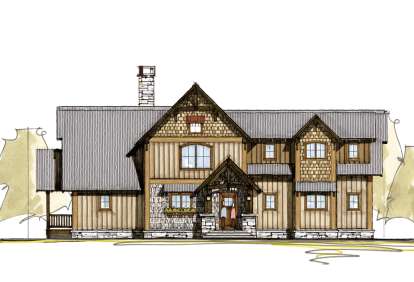 Lake Front House Plan #8504-00020 Elevation Photo