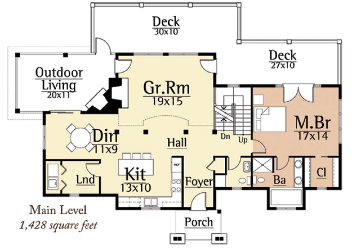 Floorplan 1 for House Plan #8504-00020