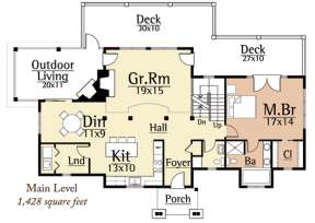 Floorplan 1 for House Plan #8504-00020
