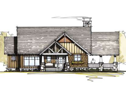 Lake Front House Plan #8504-00024 Elevation Photo