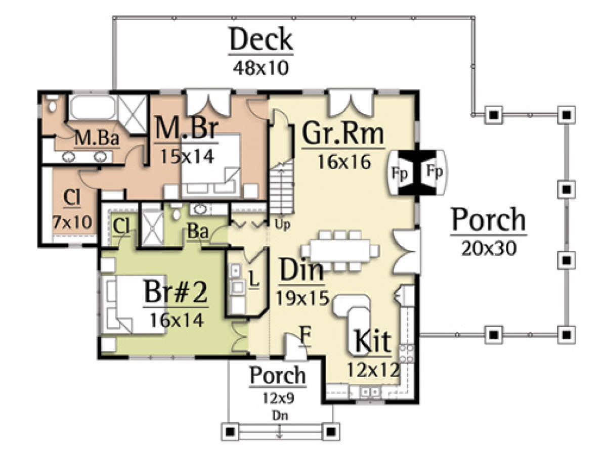 Floorplan 1 for House Plan #8504-00024