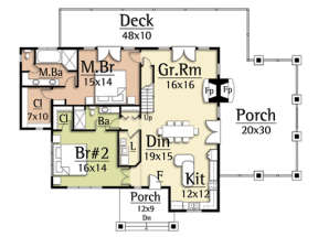 Floorplan 1 for House Plan #8504-00024