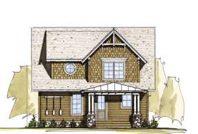 Mountain Rustic House Plan #8504-00025 Elevation Photo