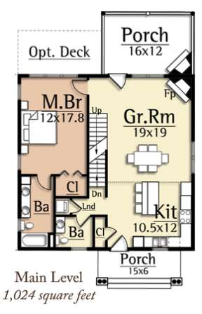 Floorplan 1 for House Plan #8504-00025
