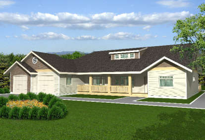 3 Bed, 2 Bath, 3227 Square Foot House Plan - #039-00214