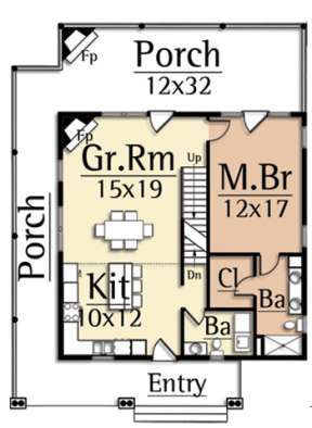 Floorplan 1 for House Plan #8504-00027