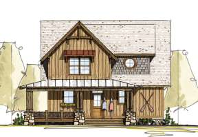 Cabin House Plan #8504-00028 Elevation Photo