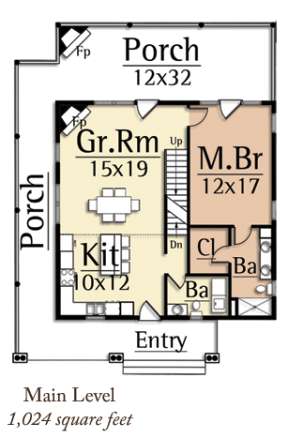 Floorplan 1 for House Plan #8504-00028
