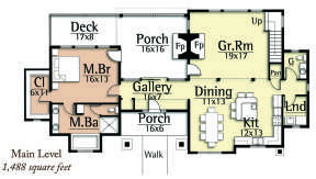 Floorplan 1 for House Plan #8504-00031