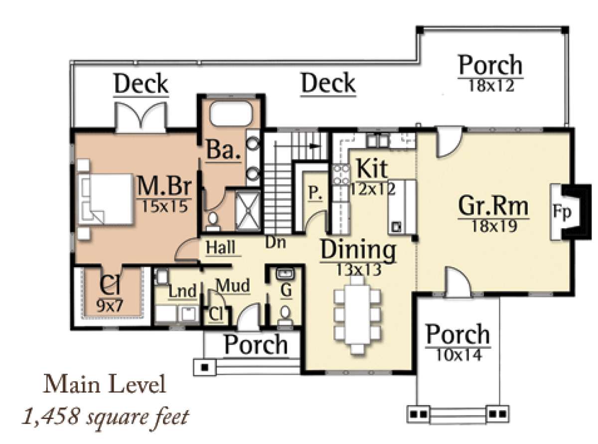 Floorplan 1 for House Plan #8504-00036