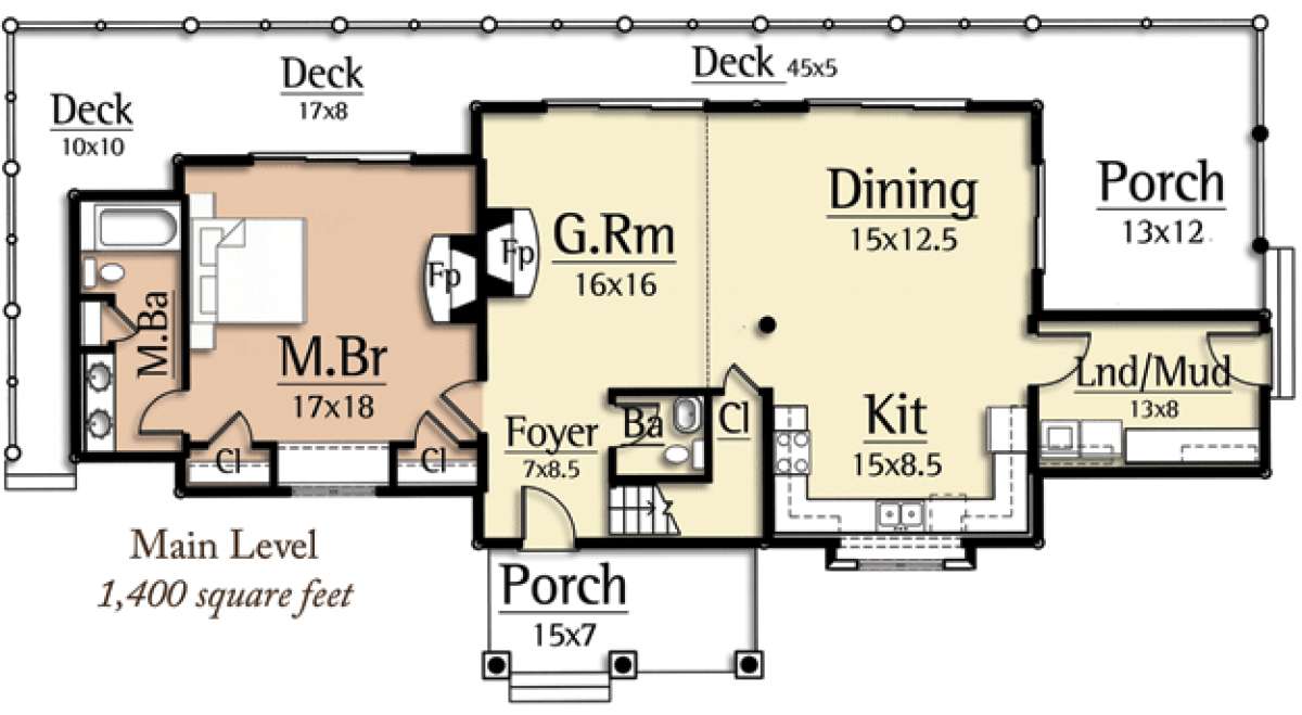 Floorplan 1 for House Plan #8504-00037