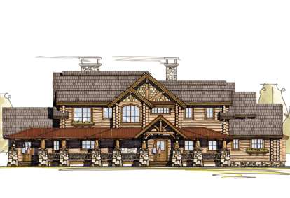 Vacation House Plan #8504-00040 Elevation Photo