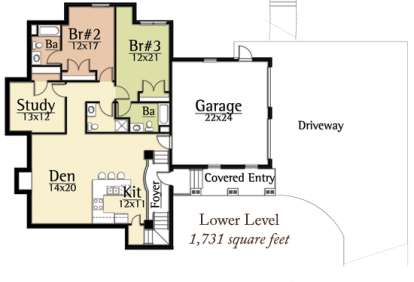 Lower Level for House Plan #8504-00041