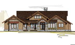 Cabin House Plan #8504-00042 Elevation Photo