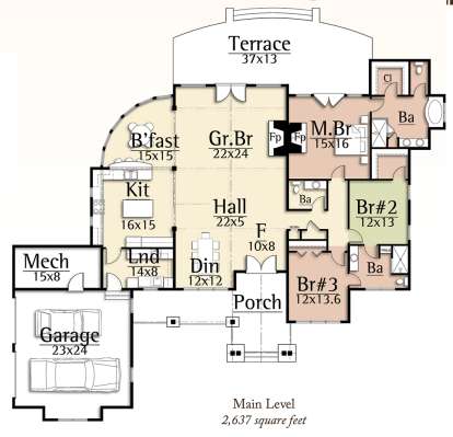 Floorplan1 for House Plan #8504-00042