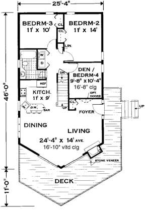 Main Floor for House Plan #033-00008