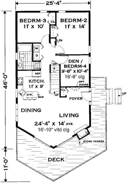 Main Floor for House Plan #033-00008