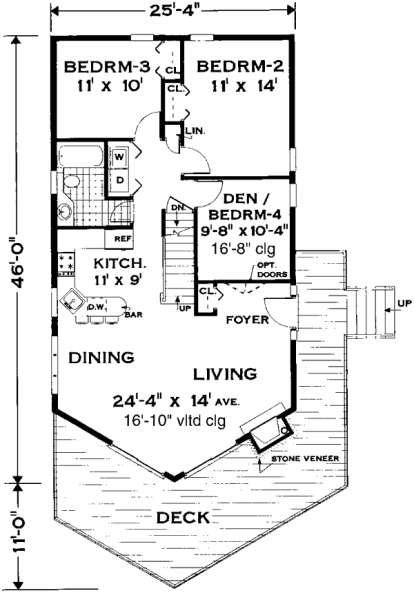Main Floor for House Plan #033-00008
