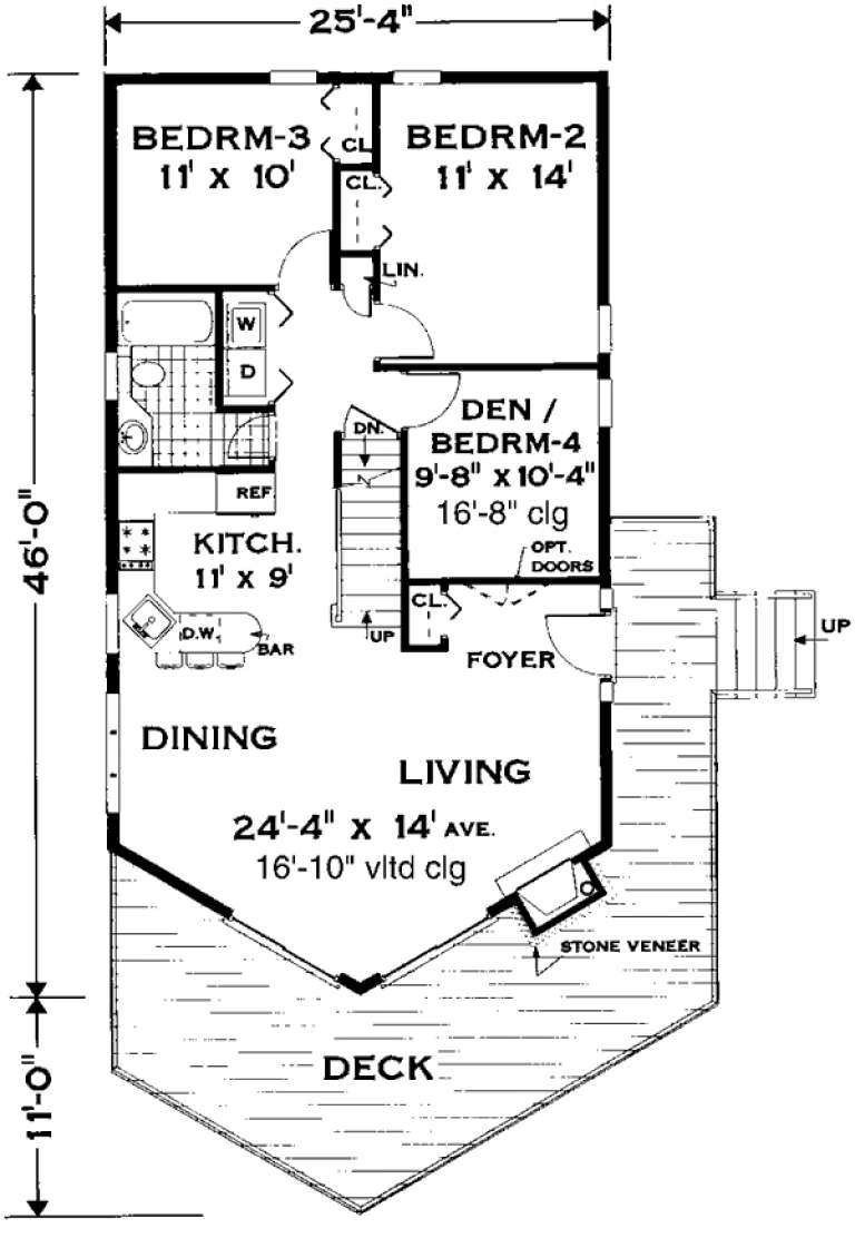 House Plan House Plan #150 Drawing 1
