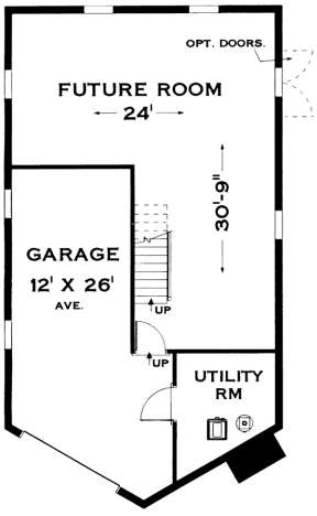 Lower Floor for House Plan #033-00008