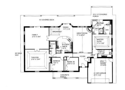 Floorplan for House Plan #039-00215
