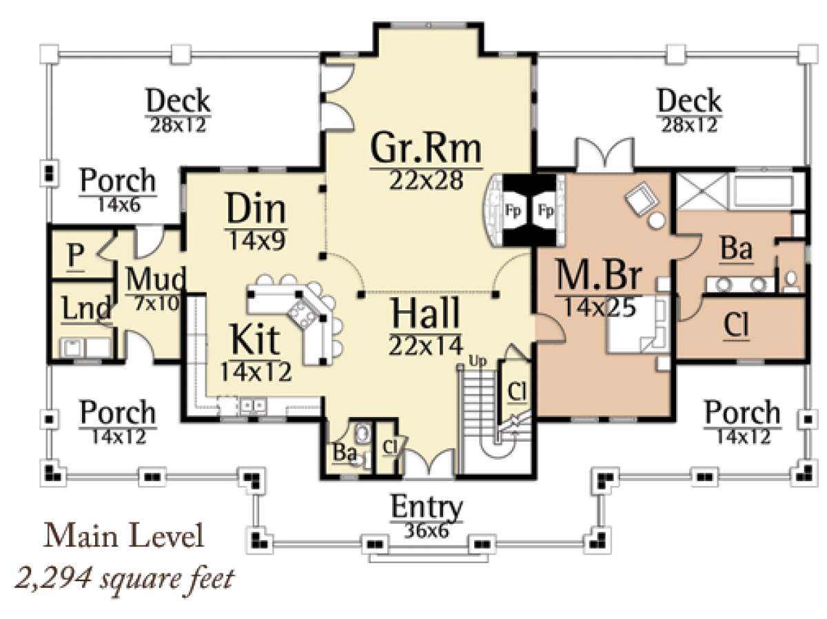 Floorplan 1 for House Plan #8504-00046