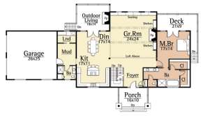 Craftsman Plan: 5,342 Square Feet, 4 Bedrooms, 4.5 Bathrooms - 036-00224