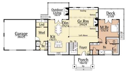 Floorplan 1 for House Plan #8504-00049