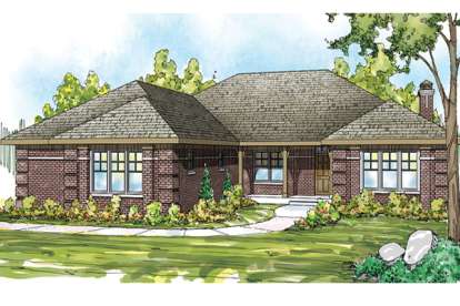 Traditional House Plan #035-00595 Elevation Photo