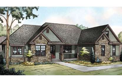 Traditional House Plan #035-00596 Elevation Photo