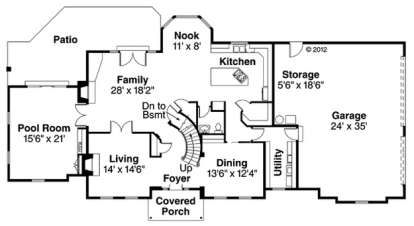 Floorplan 1 for House Plan #035-00598