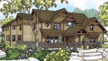 4 Bed, 4 Bath, 4938 Square Foot House Plan - #035-00601