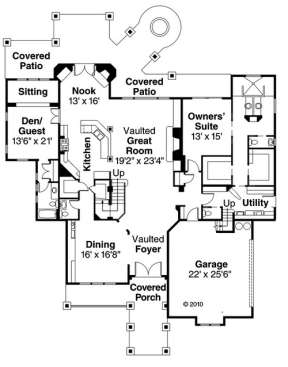 Floorplan 1 for House Plan #035-00601