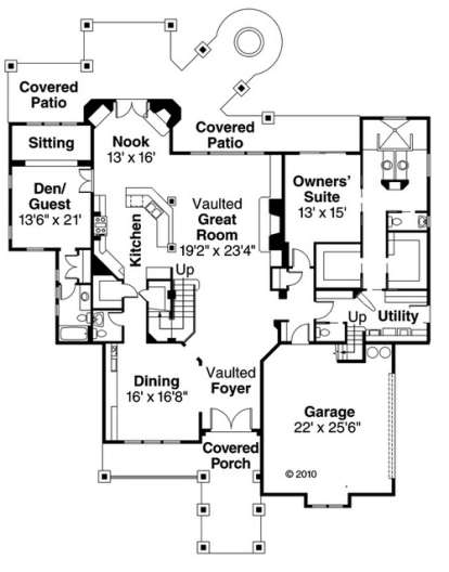 Floorplan 1 for House Plan #035-00601