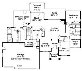 Floorplan 1 for House Plan #035-00602