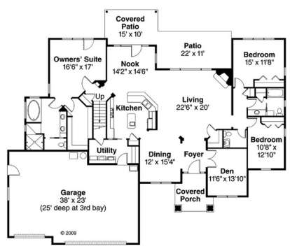 Floorplan 1 for House Plan #035-00602