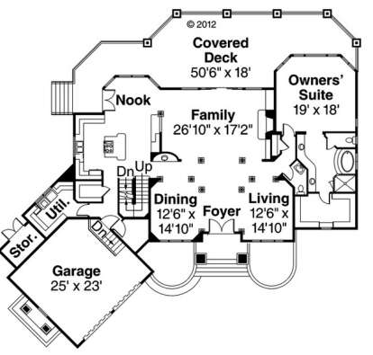 Floorplan 1 for House Plan #035-00603