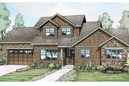 Craftsman House Plan #035-00605 Elevation Photo